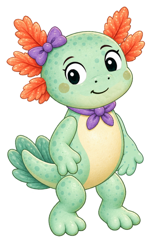 Abbey the axolotl